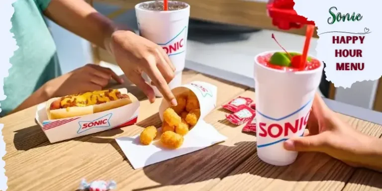 Sonic Happy Hour Menu
