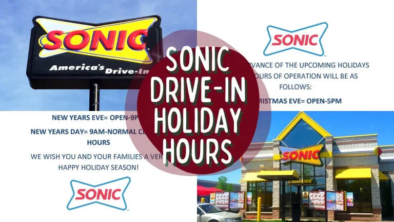 Sonic Holiday Hours