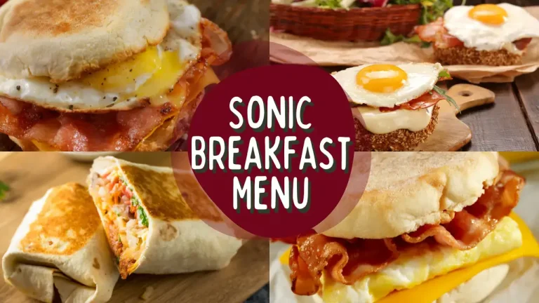 Sonic Breakfast Menu