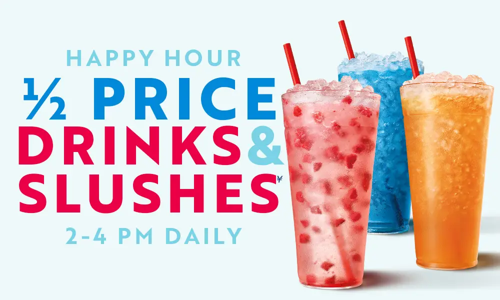 half price drinks at sonic